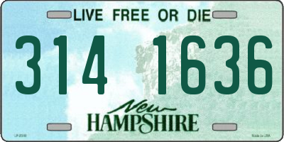 NH license plate 3141636