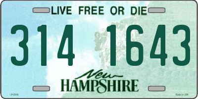 NH license plate 3141643