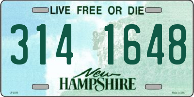 NH license plate 3141648