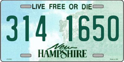NH license plate 3141650