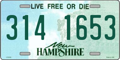 NH license plate 3141653