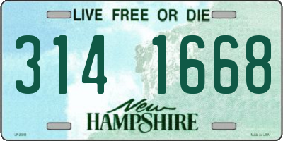 NH license plate 3141668