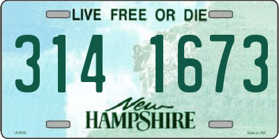 NH license plate 3141673