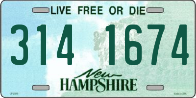 NH license plate 3141674
