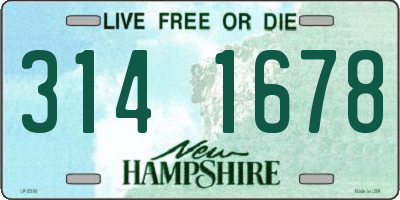 NH license plate 3141678