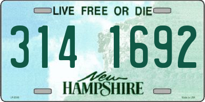 NH license plate 3141692