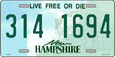NH license plate 3141694