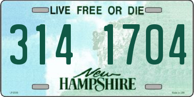 NH license plate 3141704