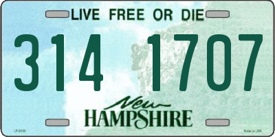 NH license plate 3141707