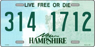 NH license plate 3141712