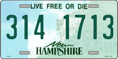 NH license plate 3141713