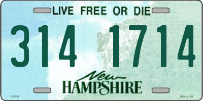 NH license plate 3141714
