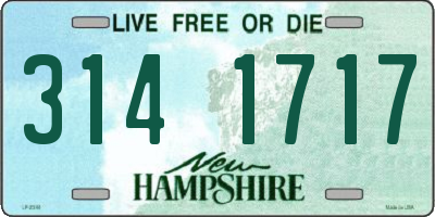 NH license plate 3141717
