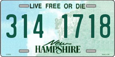 NH license plate 3141718