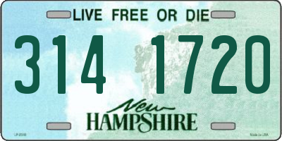 NH license plate 3141720