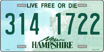 NH license plate 3141722