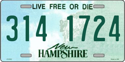 NH license plate 3141724