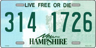 NH license plate 3141726