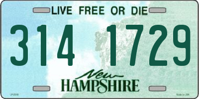 NH license plate 3141729