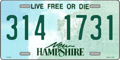 NH license plate 3141731