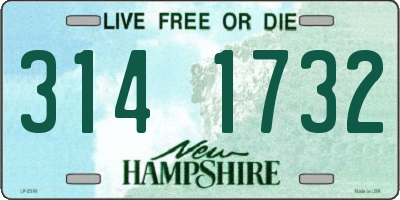NH license plate 3141732