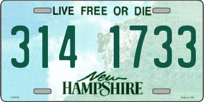 NH license plate 3141733