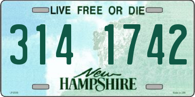 NH license plate 3141742