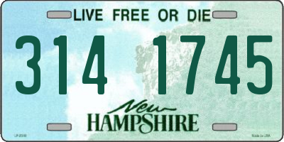 NH license plate 3141745