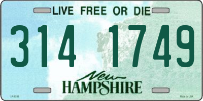 NH license plate 3141749