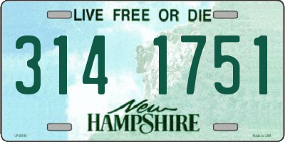 NH license plate 3141751