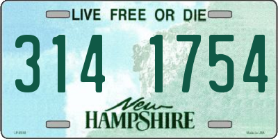 NH license plate 3141754