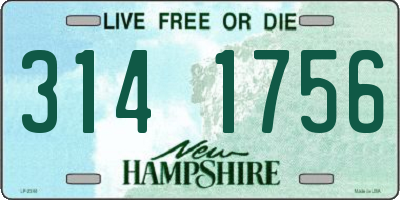 NH license plate 3141756