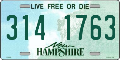 NH license plate 3141763