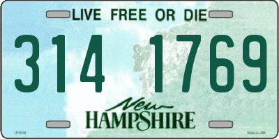 NH license plate 3141769