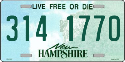 NH license plate 3141770