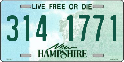 NH license plate 3141771