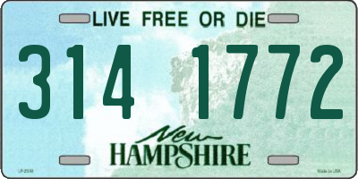 NH license plate 3141772