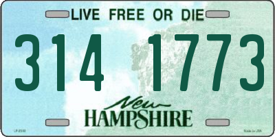 NH license plate 3141773