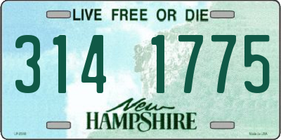 NH license plate 3141775