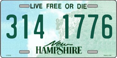 NH license plate 3141776