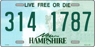 NH license plate 3141787