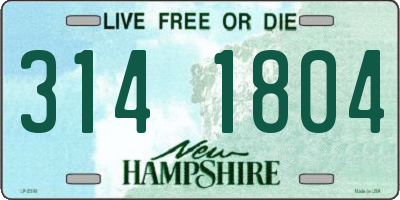 NH license plate 3141804