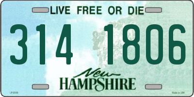 NH license plate 3141806