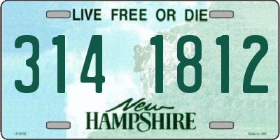 NH license plate 3141812