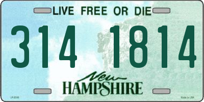 NH license plate 3141814
