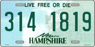 NH license plate 3141819