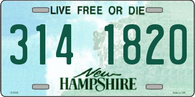 NH license plate 3141820