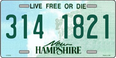 NH license plate 3141821