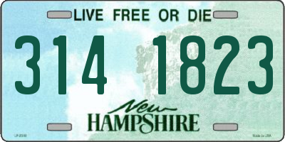 NH license plate 3141823