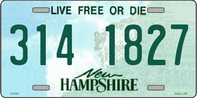 NH license plate 3141827